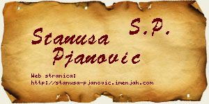 Stanuša Pjanović vizit kartica